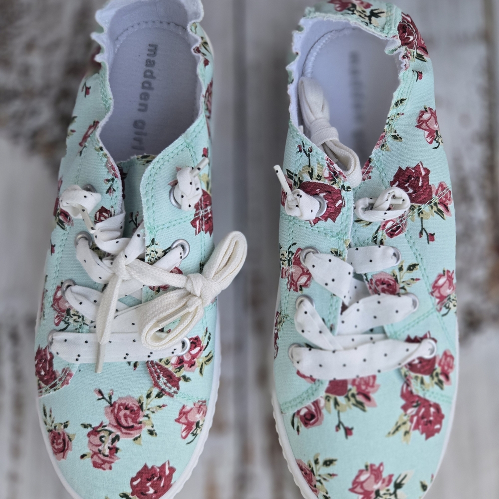 Madden Girl Floral Sneakers - Picture 2 of 5